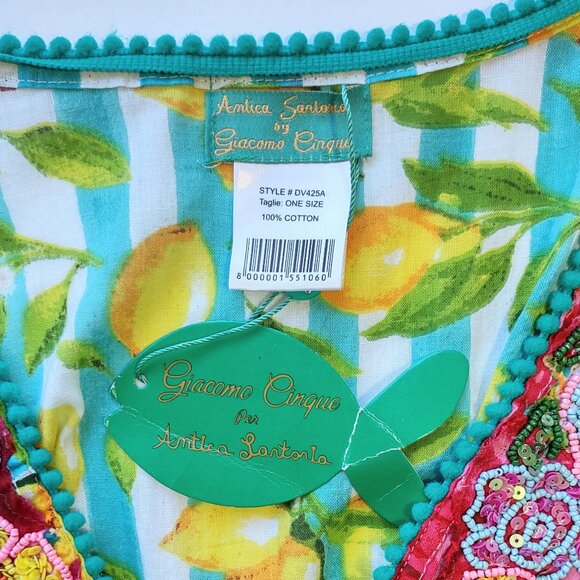 NEW Antica Sartoria - Giacomo Beaded Floral Maxi Dress Tassels Embroidered OS - Picture 7 of 11